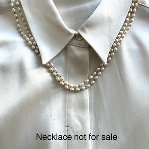 Silky pearl-white shirt